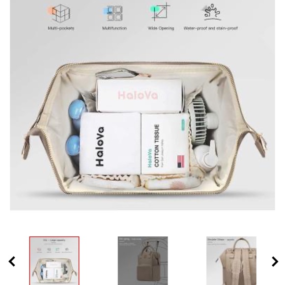 Cream Backpack or Diaper Bag - Picture 8 of 8